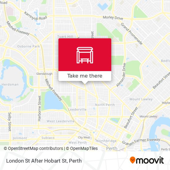 Mapa London St After Hobart St