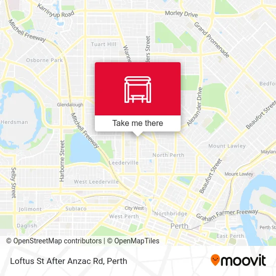 Mapa Loftus St After Anzac Rd