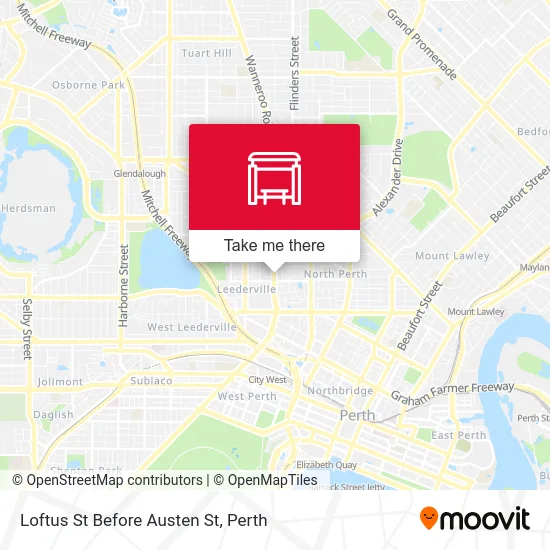 Mapa Loftus St Before Austen St