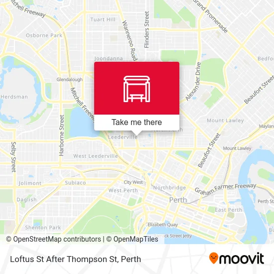 Mapa Loftus St After Thompson St