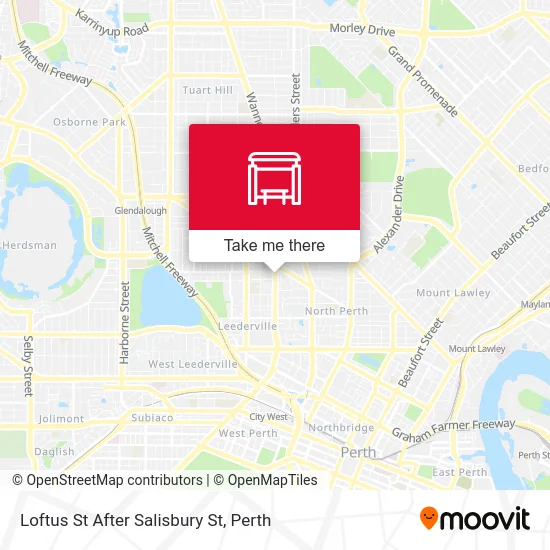 Mapa Loftus St After Salisbury St