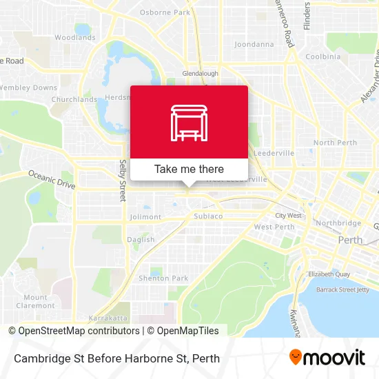 Mapa Cambridge St Before Harborne St