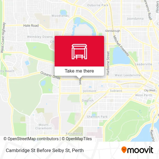 Mapa Cambridge St Before Selby St