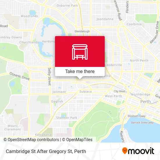 Mapa Cambridge St After Gregory St