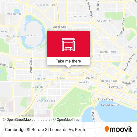 Mapa Cambridge St Before St Leonards Av