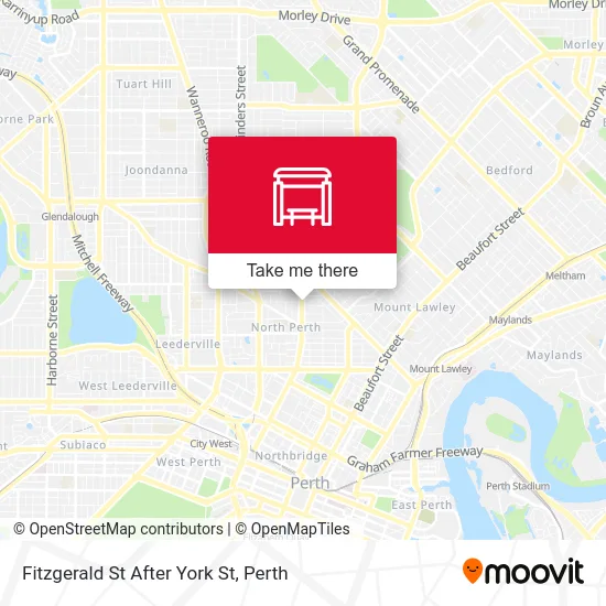 Mapa Fitzgerald St After York St