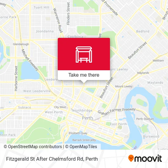 Mapa Fitzgerald St After Chelmsford Rd