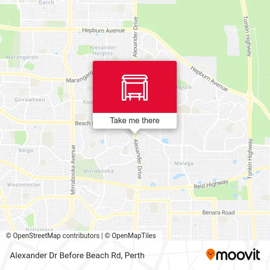 Mapa Alexander Dr Before Beach Rd