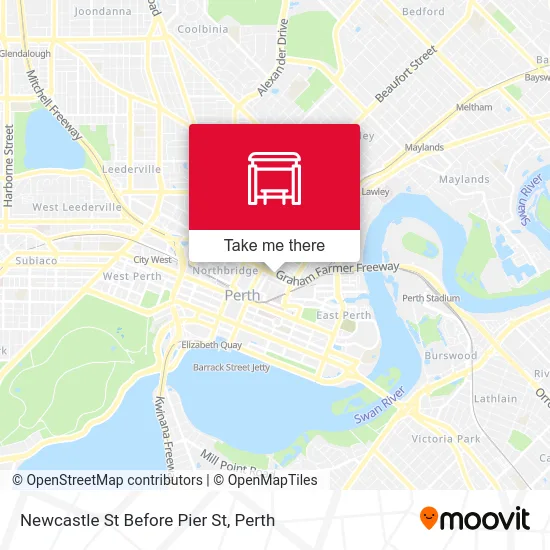 Mapa Newcastle St Before Pier St