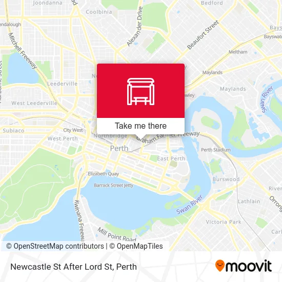 Mapa Newcastle St After Lord St
