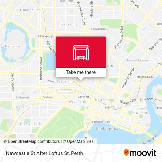 Mapa Newcastle St After Loftus St