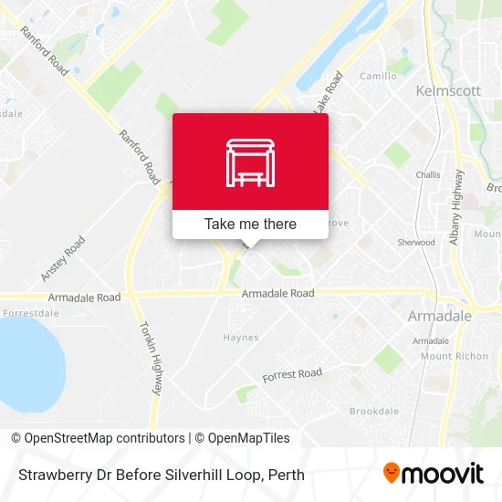 Mapa Strawberry Dr Before Silverhill Loop