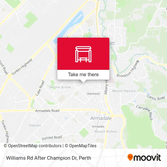 Mapa Williams Rd After Champion Dr