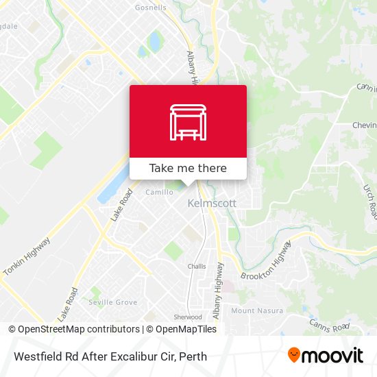 Westfield Rd After Excalibur Cir map