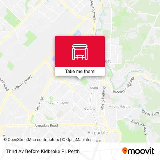 Mapa Third Av Before Kidbroke Pl