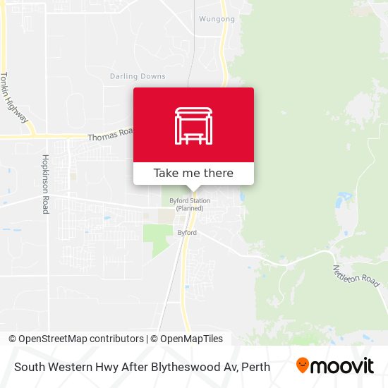 South Western Hwy After Blytheswood Av map