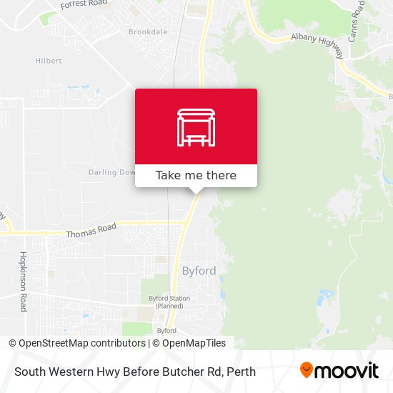 South Western Hwy Before Butcher Rd map