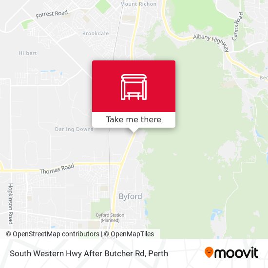 South Western Hwy After Butcher Rd map