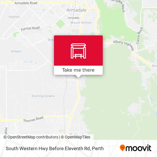 South Western Hwy Before Eleventh Rd map