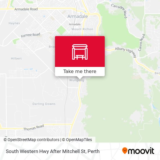 South Western Hwy After Mitchell St map