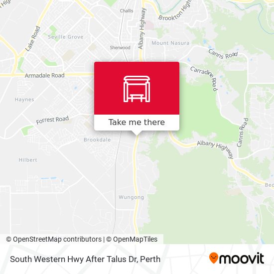 South Western Hwy After Talus Dr map