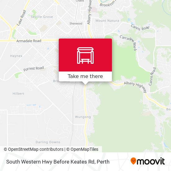 South Western Hwy Before Keates Rd map