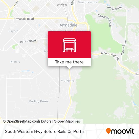 South Western Hwy Before Rails Cr map