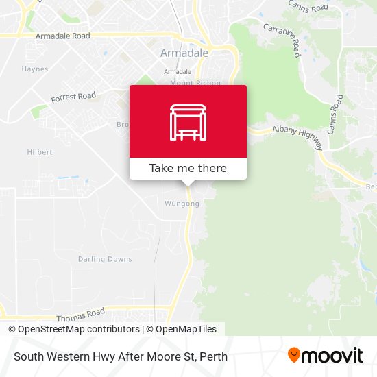 South Western Hwy After Moore St map