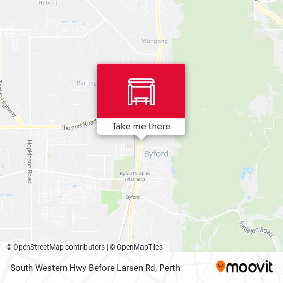 South Western Hwy Before Larsen Rd map