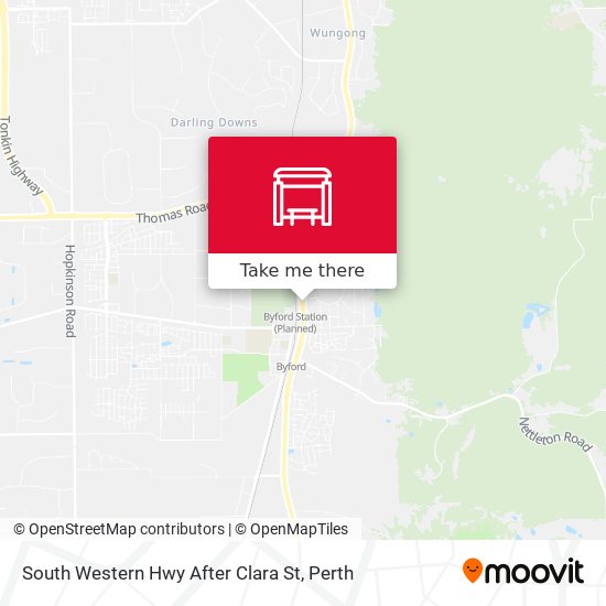 South Western Hwy After Clara St map