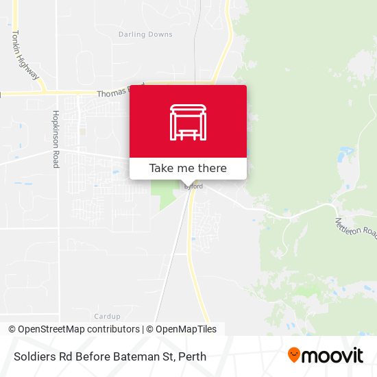 Soldiers Rd Before Bateman St map