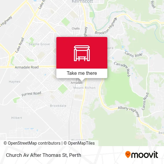 Mapa Church Av After Thomas St