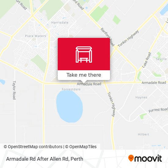 Armadale Rd After Allen Rd map
