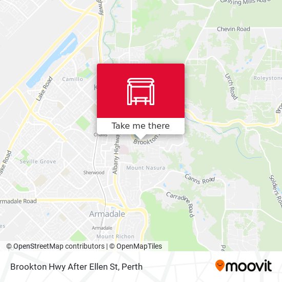 Brookton Hwy After Ellen St map