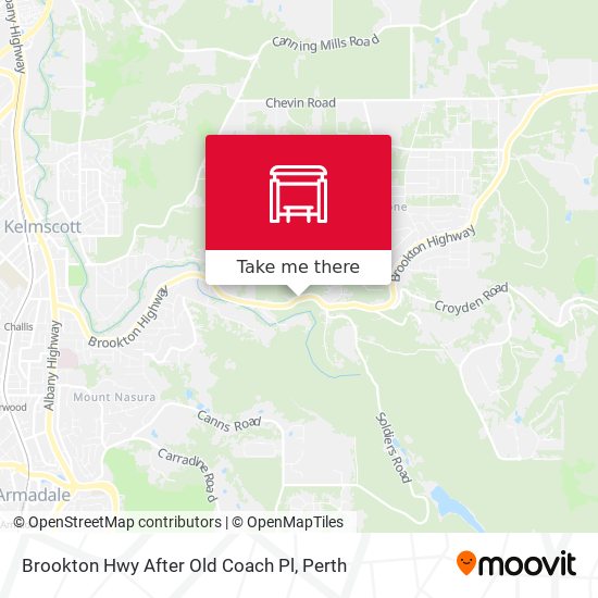Brookton Hwy After Old Coach Pl map