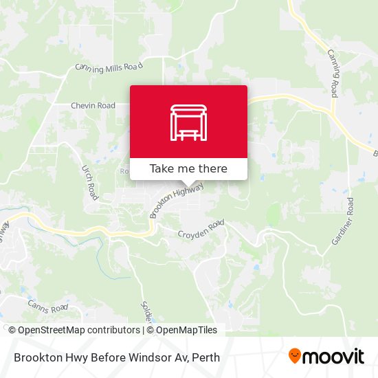 Brookton Hwy Before Windsor Av map