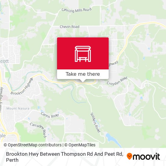 Brookton Hwy Between Thompson Rd And Peet Rd map