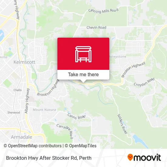 Mapa Brookton Hwy After Stocker Rd