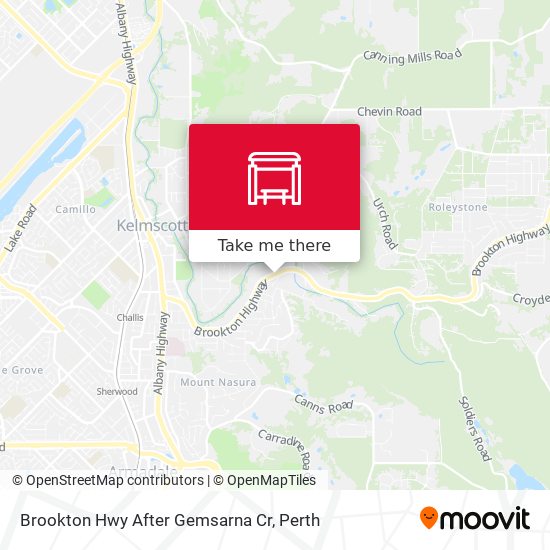 Brookton Hwy After Gemsarna Cr map
