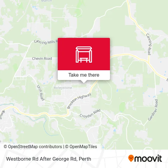 Mapa Westborne Rd After George Rd