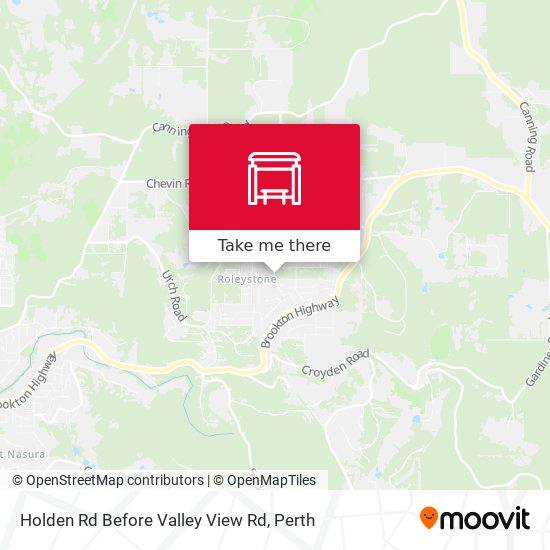 Holden Rd Before Valley View Rd map