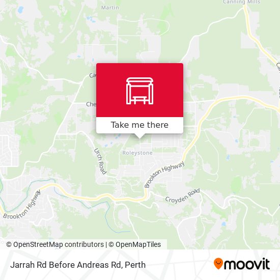 Jarrah Rd Before Andreas Rd map