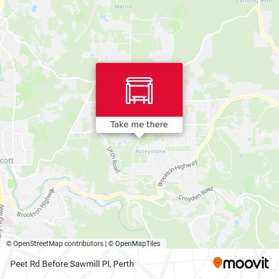 Peet Rd Before Sawmill Pl map