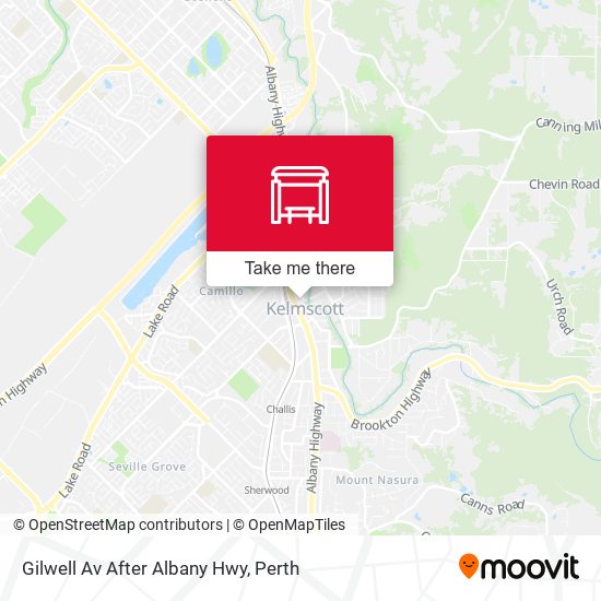 Gilwell Av After Albany Hwy map