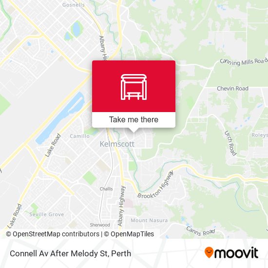 Connell Av After Melody St map