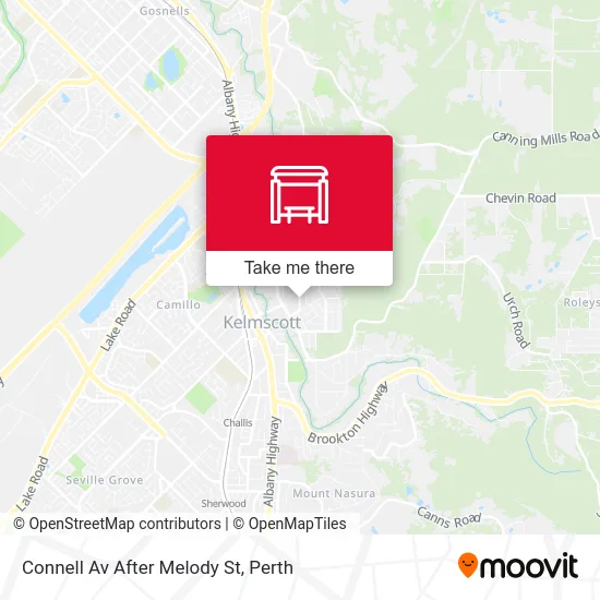 Mapa Connell Av After Melody St