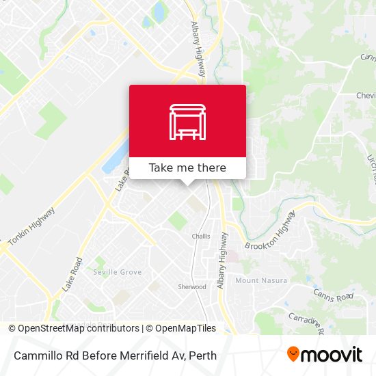 Cammillo Rd Before Merrifield Av map