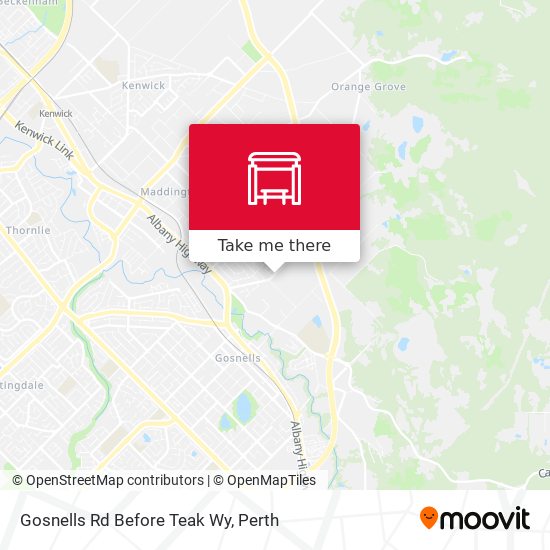 Gosnells Rd Before Teak Wy map