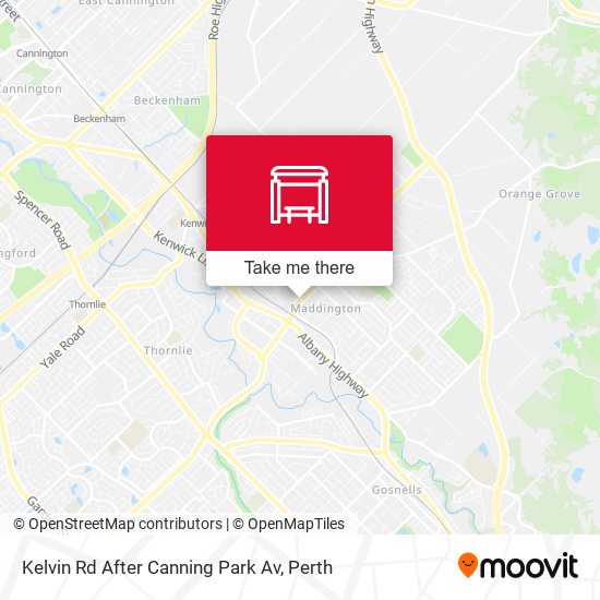 Kelvin Rd After Canning Park Av map