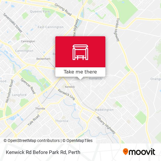 Kenwick Rd Before Park Rd map